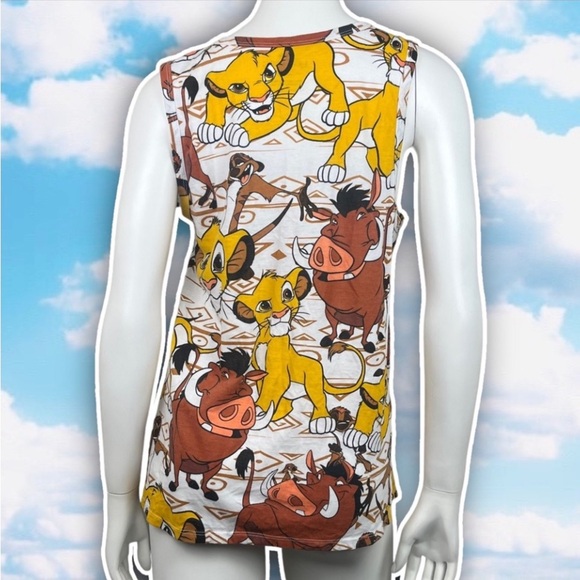 ❤️ DISNEY The Lion King Muscle Tank Top Simba Timon Pumbaa Disneybounding - Picture 5 of 9